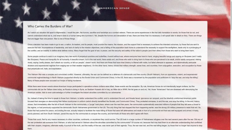 American Sense screenshot